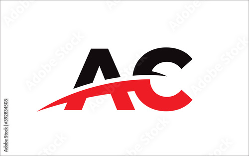 Illustration vector graphic of AC lettermark mark style logo design