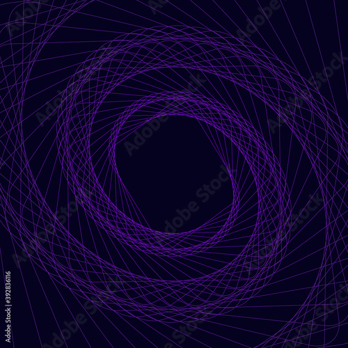 Abstract of spiral lines on pattern purple background