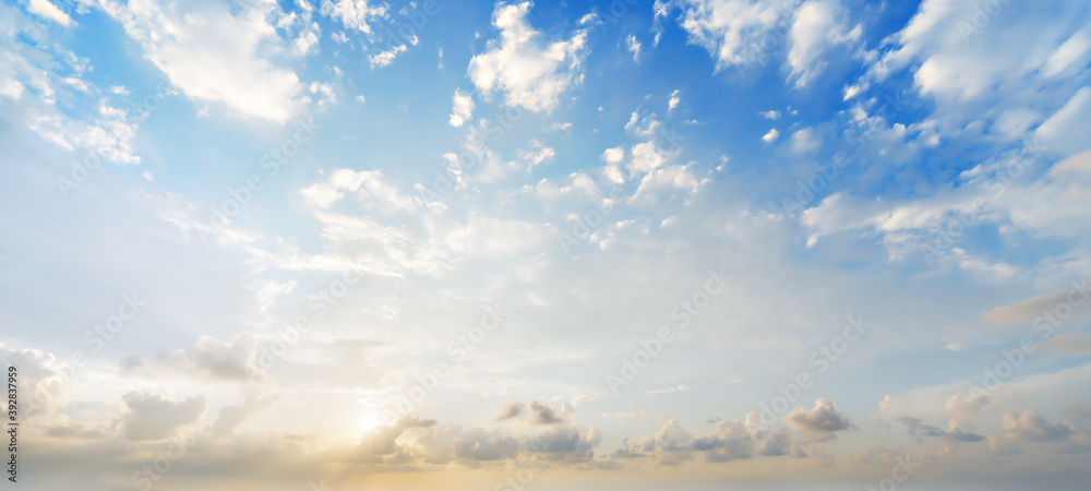 cloudscape with blue sky and clouds