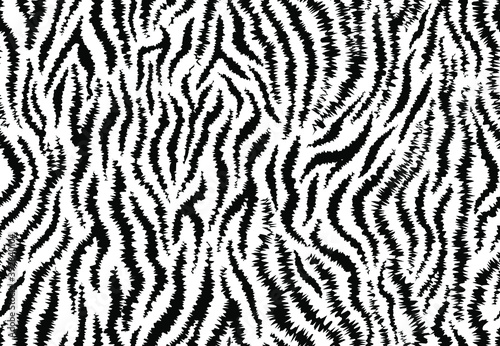 Abstract seamless pattern. Animal skin zebra stripes, contemporary backdrop with irregular shapes. Trendy texture for fabric, textile, print, wallpaper, wrapping. Vector fashion illustration