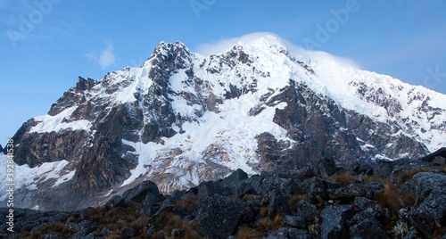 Evening view of mount Salkantay or Salcantay in Peru © Daniel Prudek