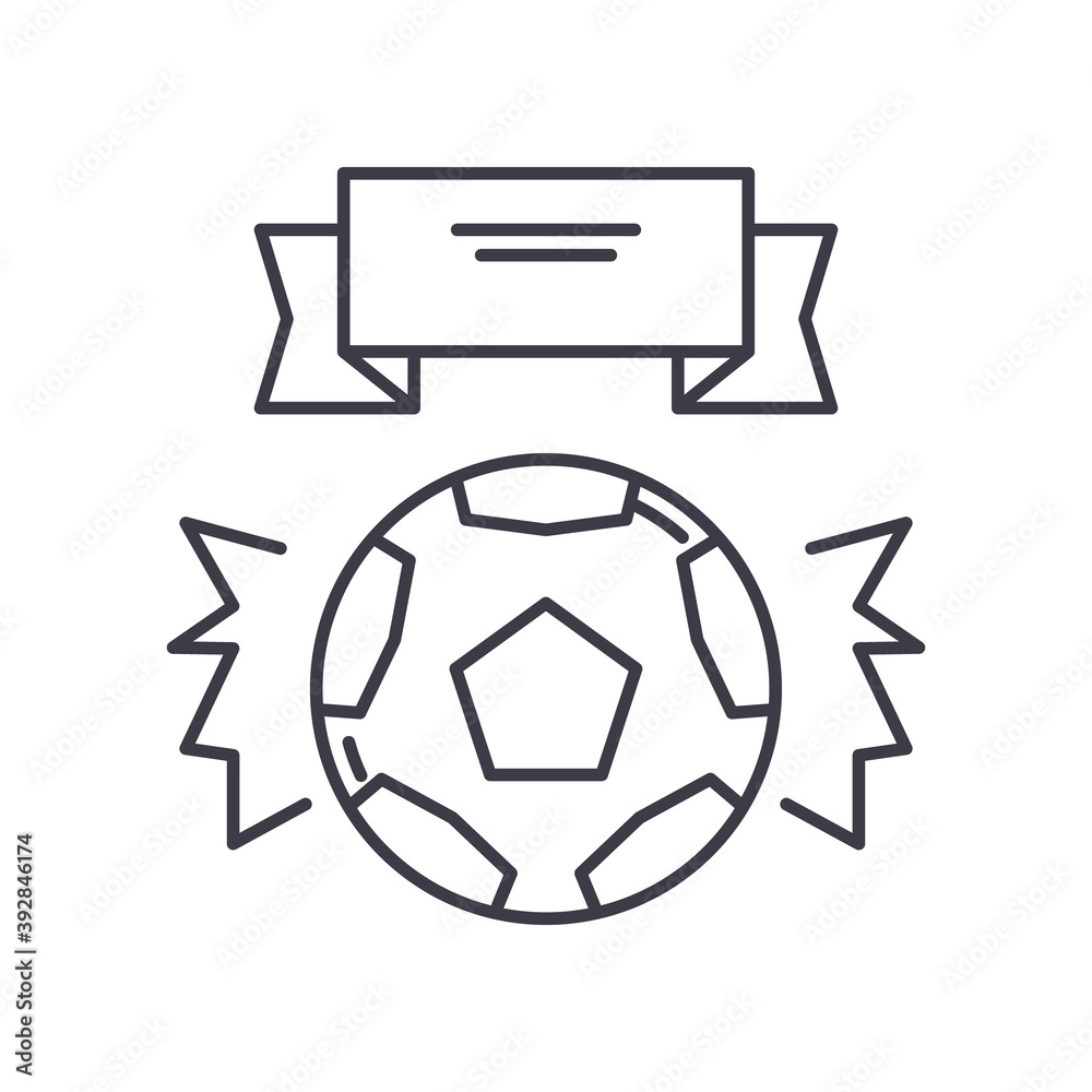 Championship icon, linear isolated illustration, thin line vector, web design sign, outline concept symbol with editable stroke on white background. Championship icon, linear isolated illustration, thin line vector, web design sign, outline concept symbol with editable stroke on white background.