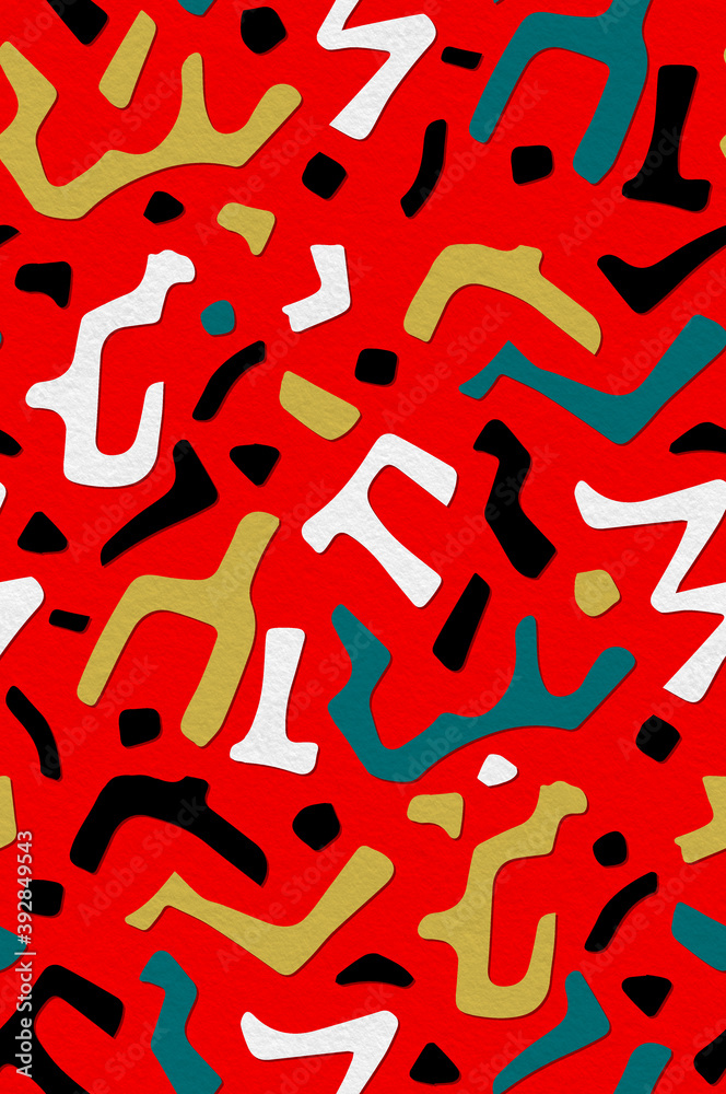 Abstract African Ethnic Random Shapes Pattern Design Trendy Fashion Colors Perfect for Interior Design Abstract African Ethnic Random Shapes Pattern Design Trendy Fashion Colors Perfect for Interior Design