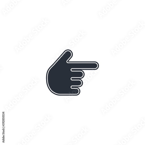 Gestures of human hands,cursor pointer. Vector icon isolated on white background.