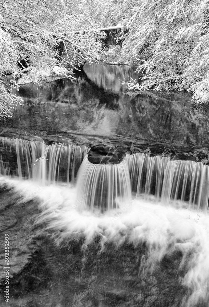 Fototapeta premium Bayas or Baias River, Gorbeia Natural Park, Alava, Basque Country, Spain, Europe