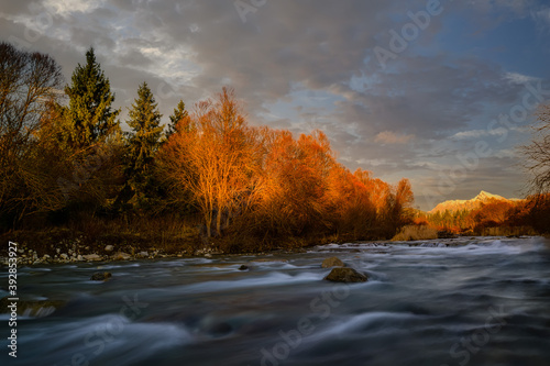 Krivan shield with Bela river in autumn colors