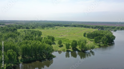 Agricultural fields and reservoirs. Photos taken from a quadrocopter © Pashtet007