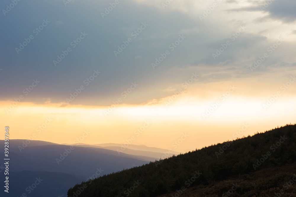 sunrise over the mountains