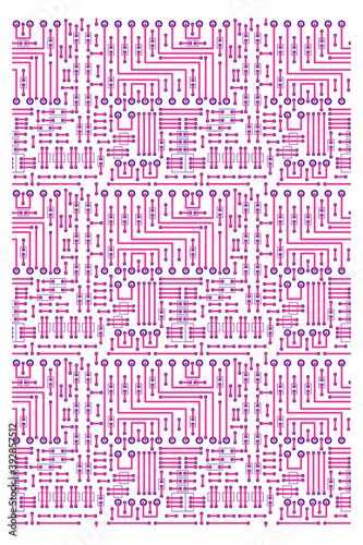 Seamless pattern with maze elements diagram. Surface design.