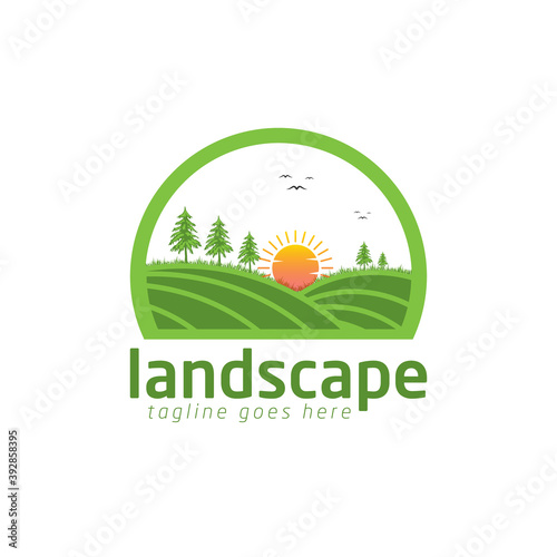 landscape logo design template 