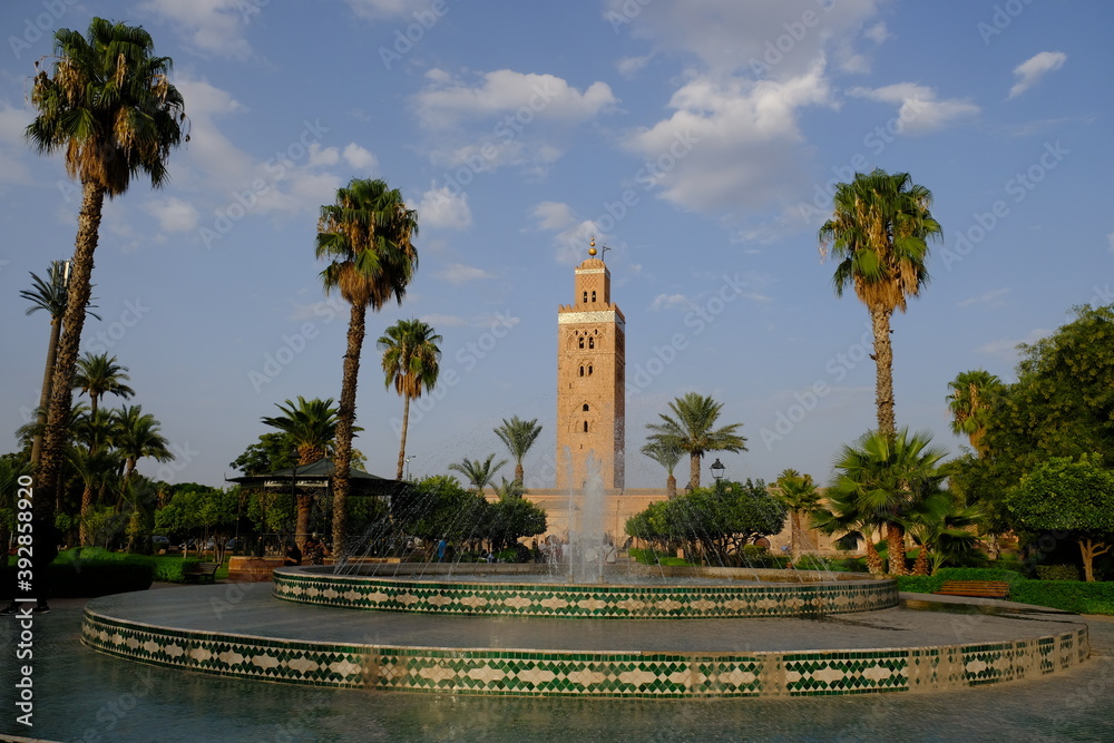 Morocco Marrakesh - Parc Lalla Hasna and Koutoubia Mosque