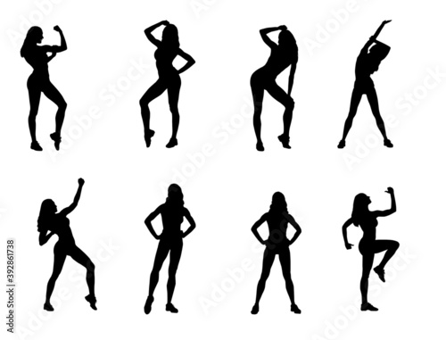  Silhouette Of Fitness Women