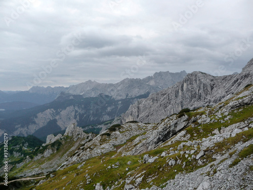 Alpspitze via ferrata mountain in Garmisch-Partenkirchen, Bavaria, Germany