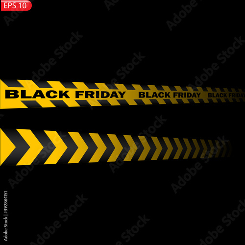 Black and color caution lines isolated. Realistic warning tapes. Danger signs