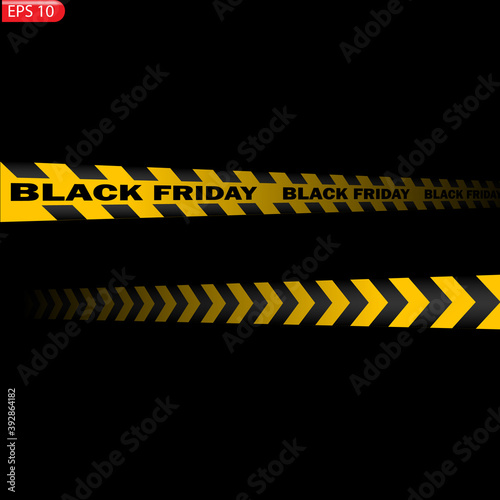 Black and color caution lines isolated. Realistic warning tapes. Danger signs