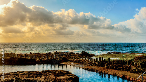 natural pools in agaete port in Gran Canaria island