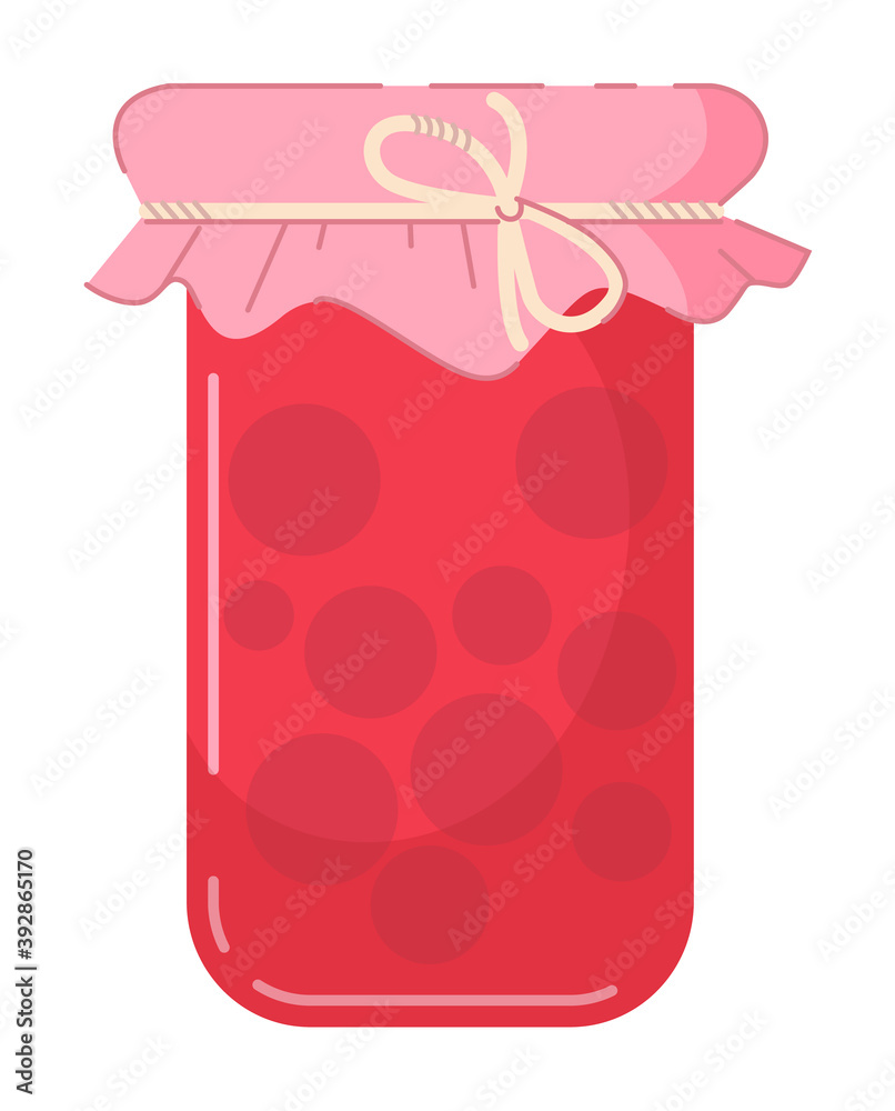 Home-made preserved jam in jar isolated on white background Home-made preserved jam in jar isolated on white background