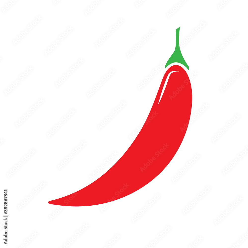 Chili pepper icon. Simple Flat and solid color vector illustration. Chili pepper icon. Simple Flat and solid color vector illustration.