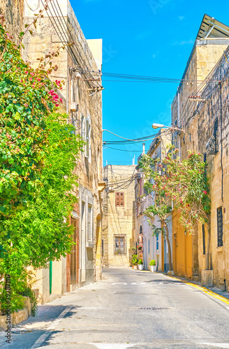 The scenic street of Naxxar, Malta photo