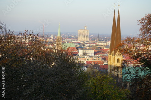 Bielefeld from the top Bielefeld a old The Sparrenburg  actually  Sparrenberg Castle and Fortress  formerly also Sparenburg  is a restored fortress in Bielefeld s Mitte district. 