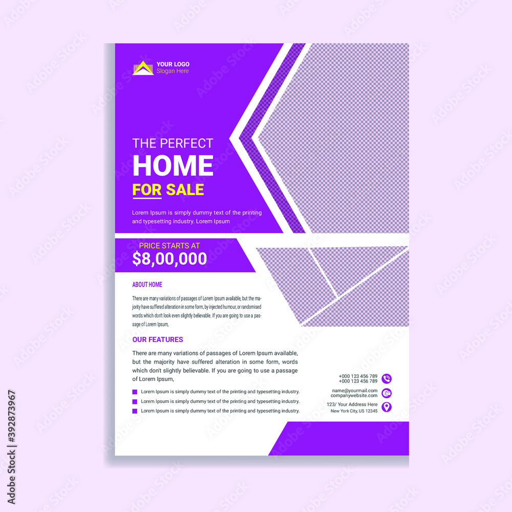The Perfect Home sale real estate flyer design template