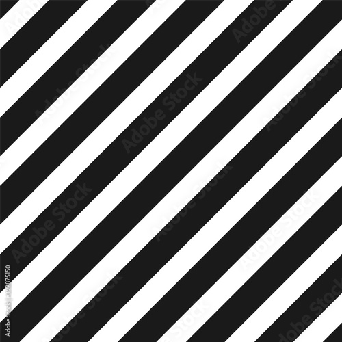 Vector diagonal lines pattern. Seamless striped background. Simple endless black and white texture.