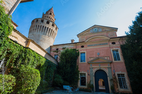 RIVALTA TREBBIA, ITALY, AUGUST 25, 2020 - View of Rivalta castle in Rivalta Trebbia town, Piacenza province, Emilia Romagna, Italy photo