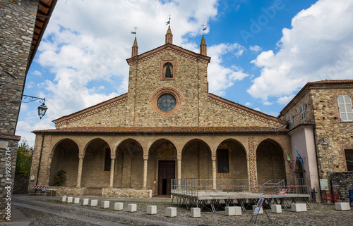 BOBBIO, ITALY, AUGUST 20, 2020 - St.Colombano Abbey in Bobbio, Piacenza province, Emilia-Romagna. Italy photo