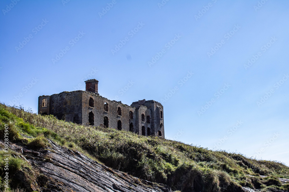 Abandoned coast guard station located near Howes strand, a small lonely beach close to Kilbrittain, Co. Cork. The Howe Strand Coastguard and Telegraph Station was burnt down by the IRA in 1920.