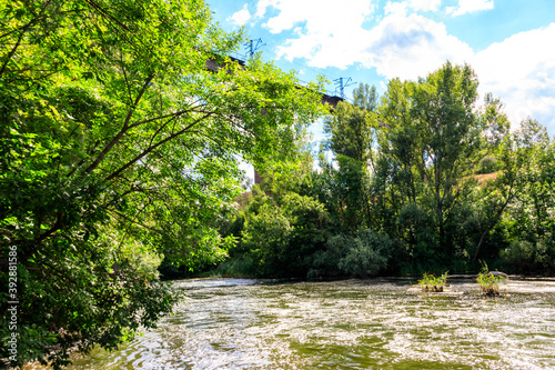 Railway Bridge viaduct across the Inhulets river in Kryvyi Rih, Ukraine photo