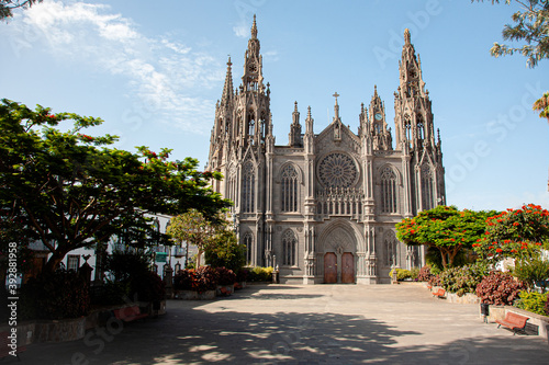 View on Catedral de Arucas, Las Palmas, Canary Islands at sunny day photo