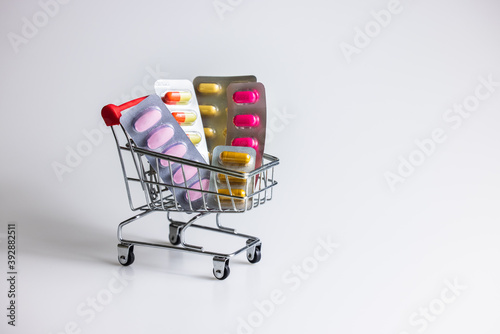 Medicine in shopping cart