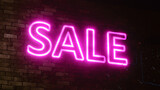 neon light sale sign