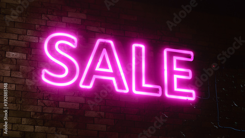 neon light sale sign