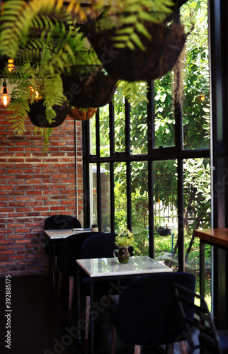 Table of cafe, coffee shop, bar, resturant, background - can used for display or montage your products