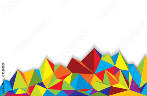 abstract low poly colorful modern background , geometric triangle shape , vector art and illustration.