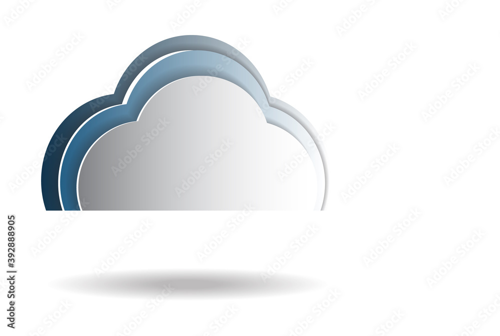 Cloud paper cut design icons, use for cloud storage template , vector art and illustration Cloud paper cut design icons, use for cloud storage template , vector art and illustration