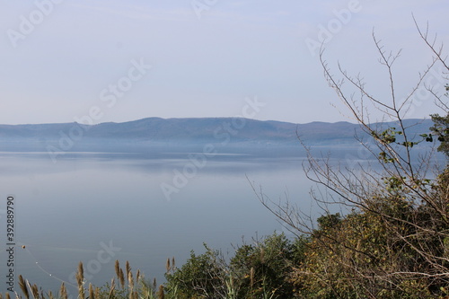 lake view in autumn season