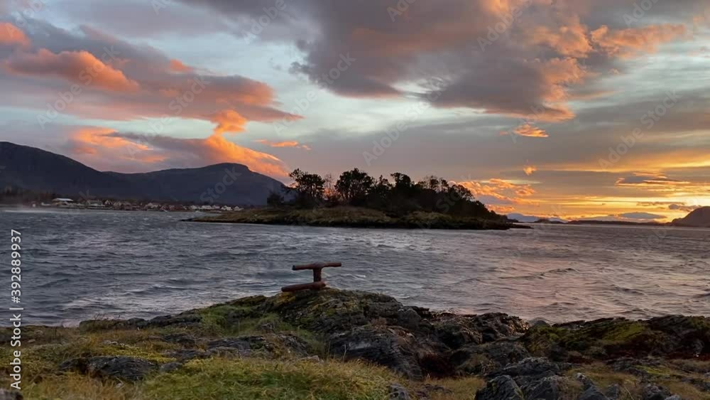 Sunset over the bay,Helgeland,Nordland ,Norway,scandinavia,Europe Sunset over the bay,Helgeland,Nordland ,Norway,scandinavia,Europe