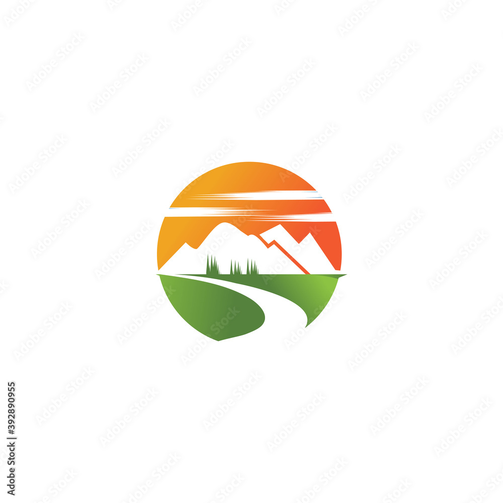 Mountain icon Logo Template Vector illustration design Mountain icon Logo Template Vector illustration design