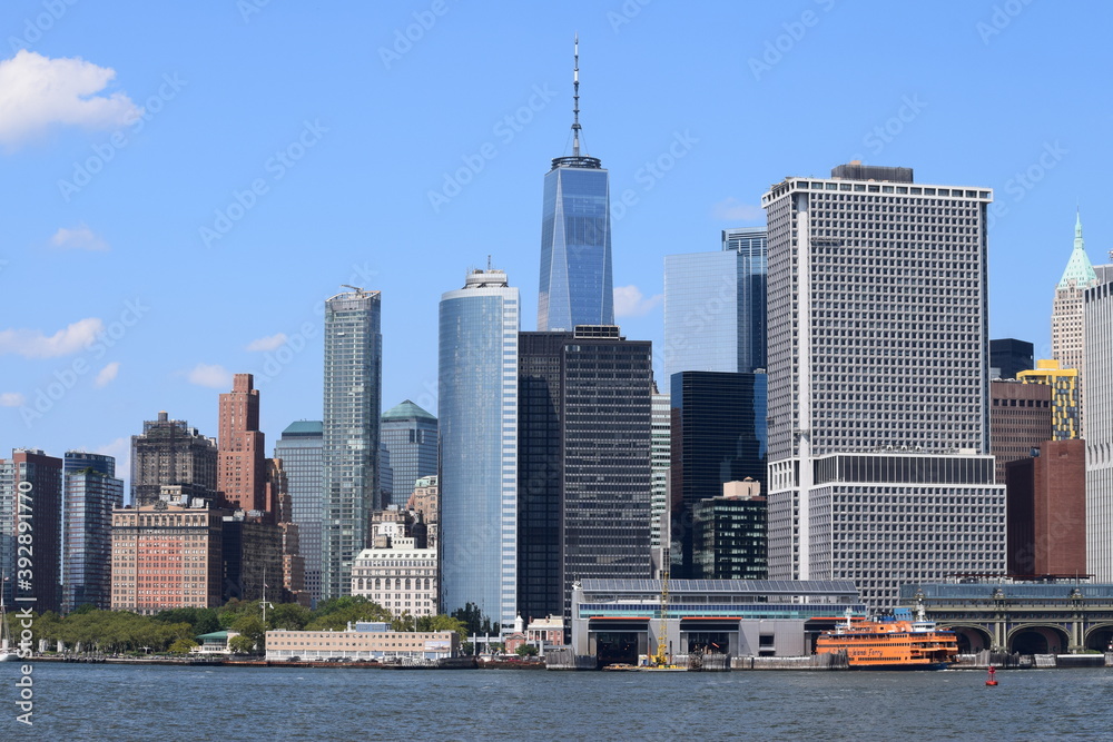 New York City NYC City Business Center Downtown Skyline Panoramic View
