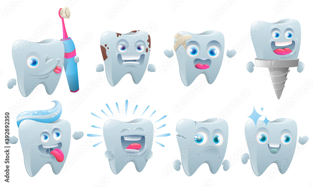 Fototapeta premium Set of tooth care