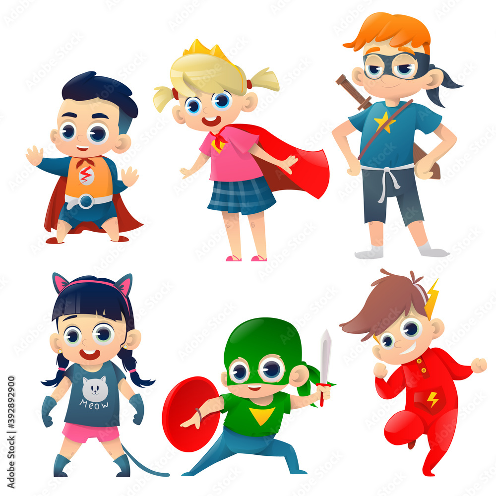 Kids in costumes superheroes Kids in costumes superheroes