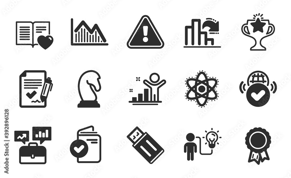 Verified internet, Marketing strategy and Victory icons simple set. Chemistry atom, Business idea and Love book signs. Success, Usb flash and Investment graph symbols. Flat icons set. Vector Verified internet, Marketing strategy and Victory icons simple set. Chemistry atom, Business idea and Love book signs. Success, Usb flash and Investment graph symbols. Flat icons set. Vector
