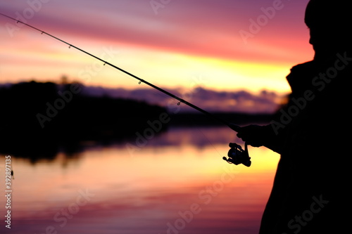 A man fishing