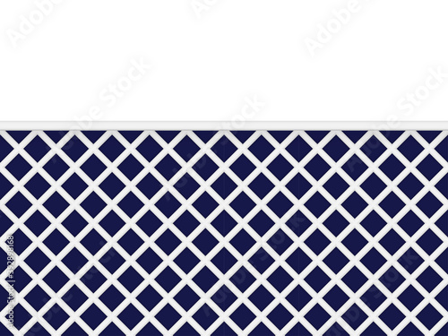 なまこ壁の塀の背景素材_和風イラスト