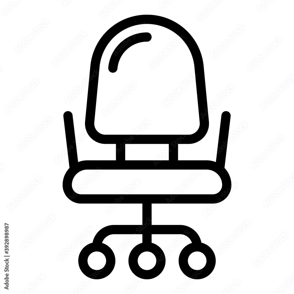 Meeting chair icon. Outline meeting chair vector icon for web design isolated on white background Meeting chair icon. Outline meeting chair vector icon for web design isolated on white background