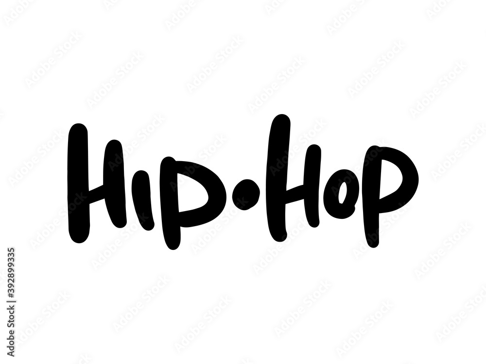 Hip-Hop hand drawn lettering logo for business, print and advertising. Hip-Hop hand drawn lettering logo for business, print and advertising.