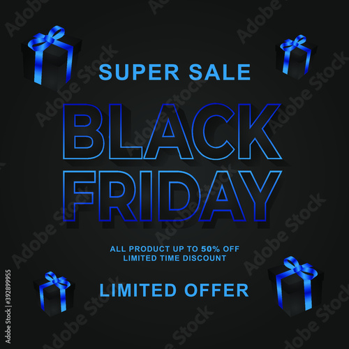 Modern black friday background design