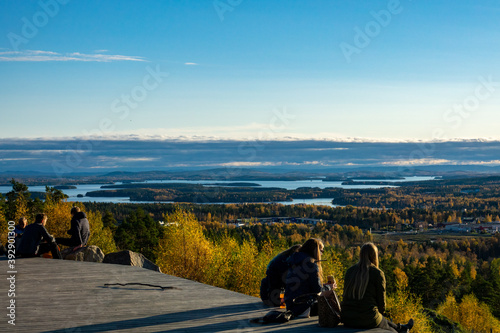 Autumn view in city of Falun, Dalarna, Sweded photo